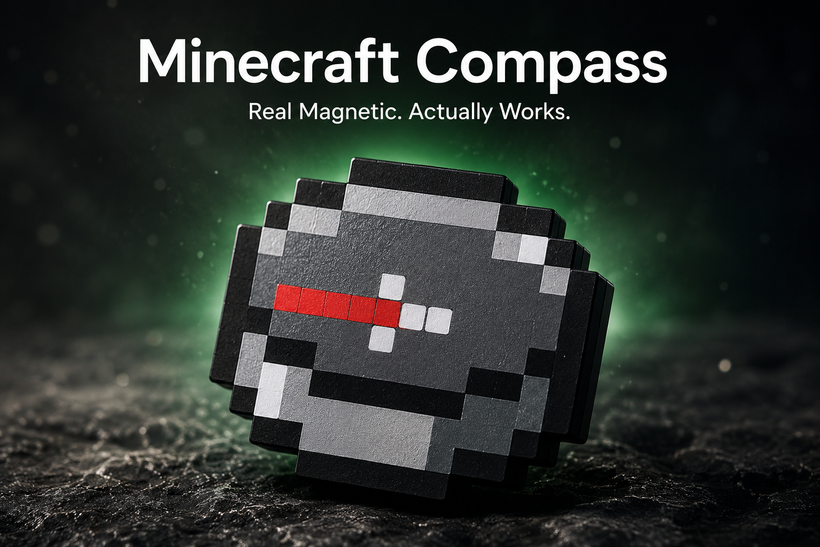 Minecraft Compass IRL Working Magnetic Pixel