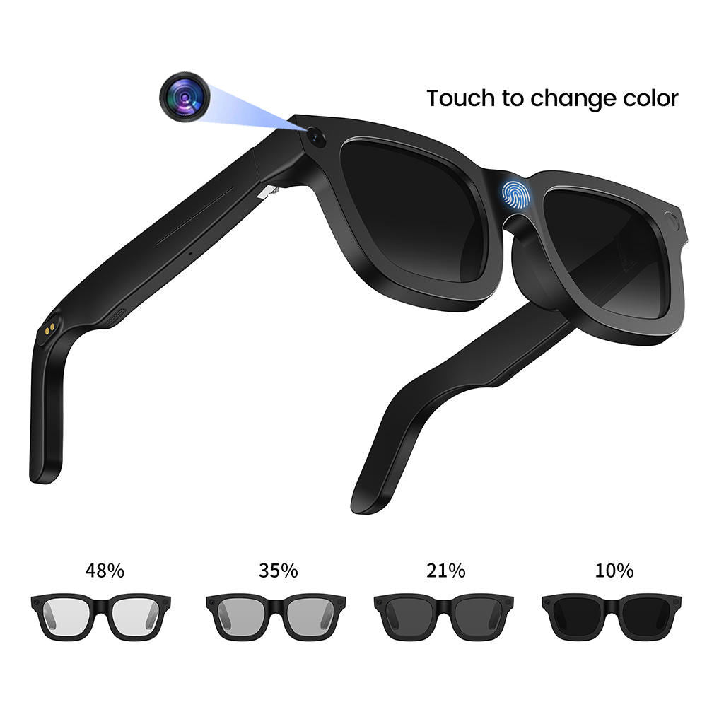 LB Ai Smart Dimming Glasses E02C with 8Mp Camera Touch Controlled Color-Changing Lenses Translation bluetooth Call Music Sunglasses