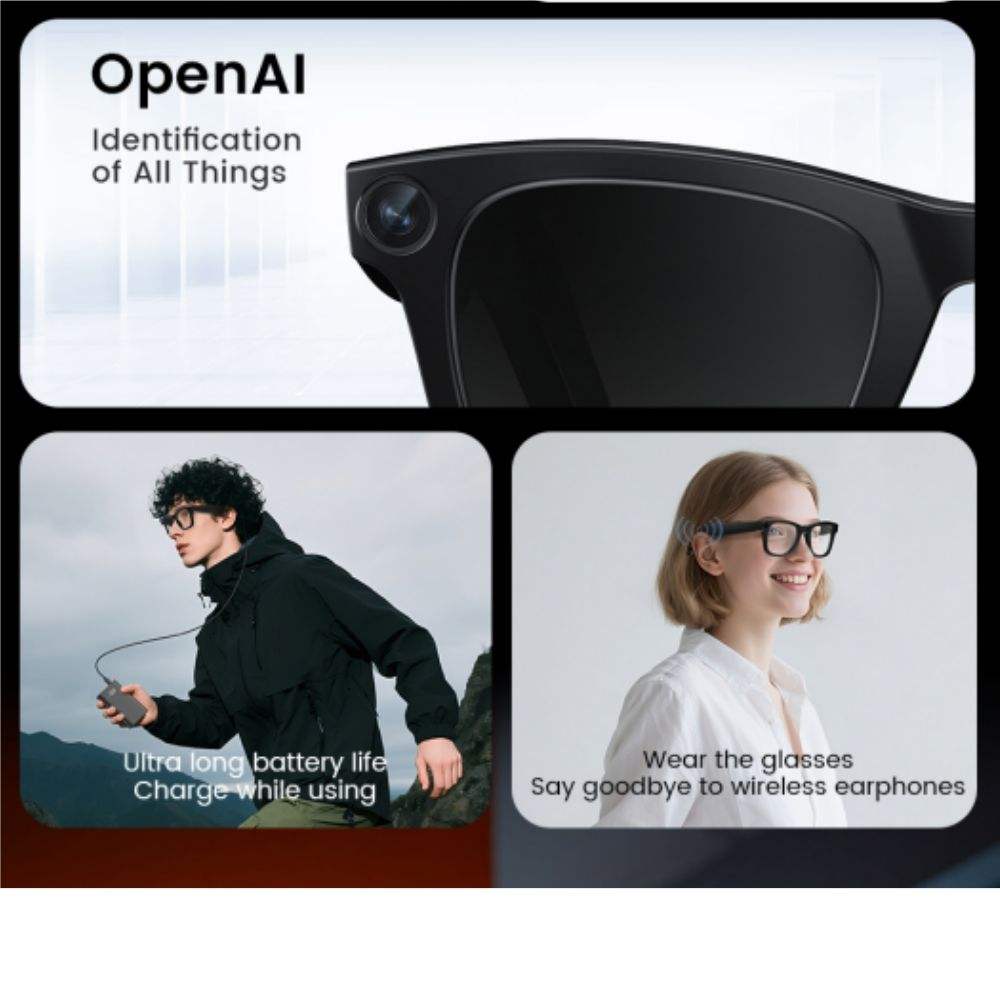 LB Ai Smart Dimming Glasses E02C with 8Mp Camera Touch Controlled Color-Changing Lenses Translation bluetooth Call Music Sunglasses