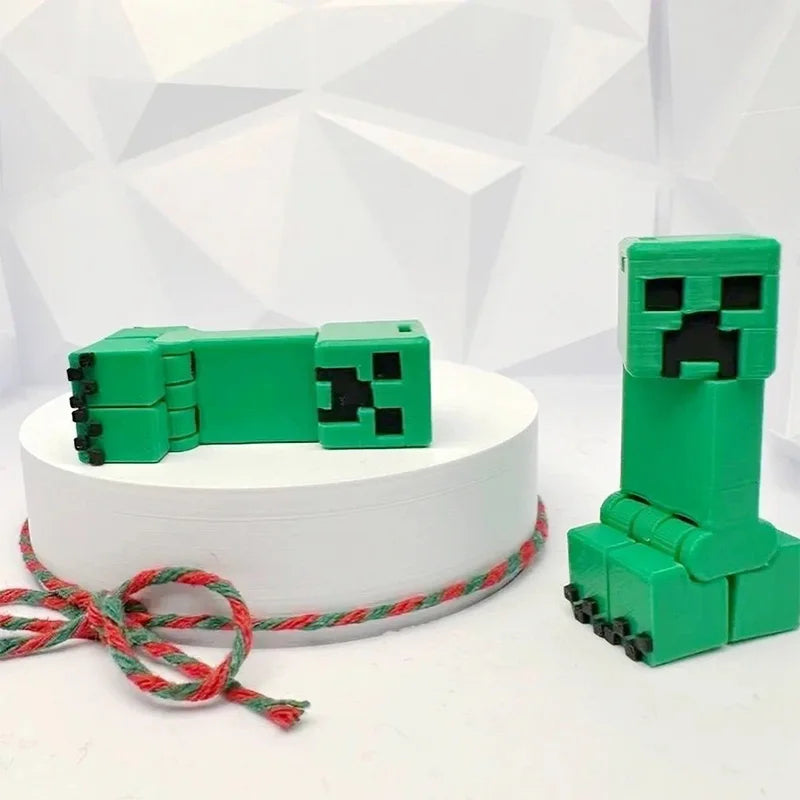 1pcs Creeper [Minecraft] merchandise 3D printed game merchandise articulated ornament, toy gift, trendy toy keychain ornament