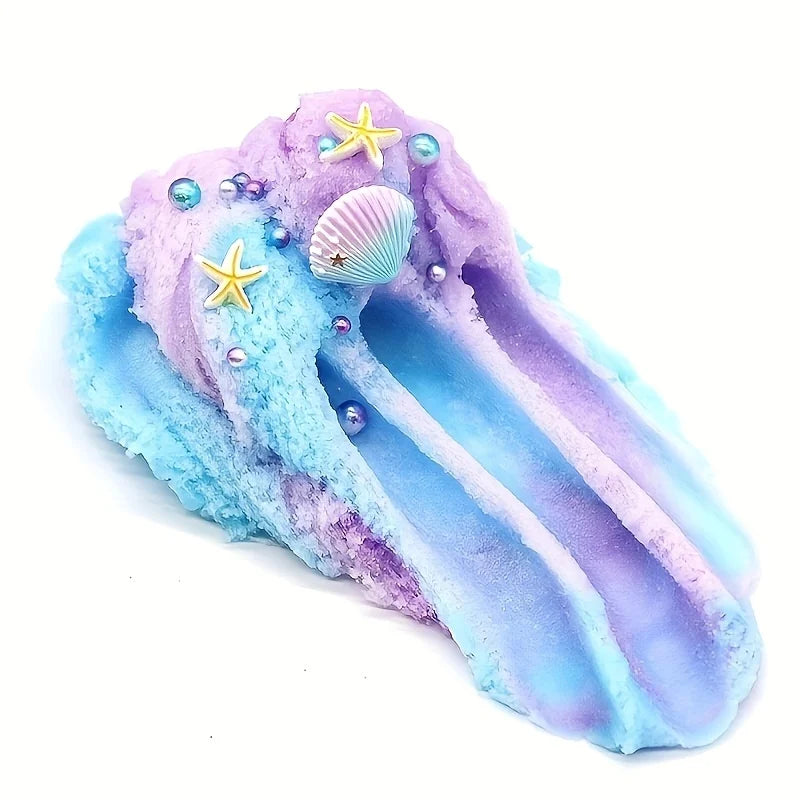 Crystal Mud DIY Sea Shells Slime Liuli Lake Gradual Transparent Mud, Poke Mud Decompression Toy Anti-stress Children's Toy