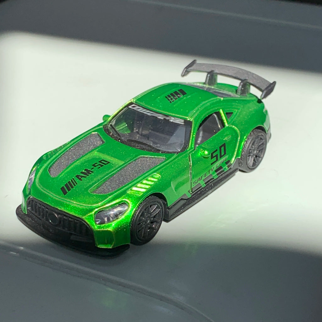 Green AMG GT50 GTR Alloy Diecast Model Car, 1/36 Pull Back Toy Race Car, Collectible Car Ornament, Boy's Favorite Car Toy Gifts
