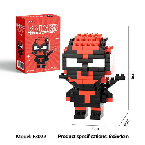 .Spider Man Building Block Deadpool & Venom Iron Man Figure Batman Super Hero Cartoon Character Model Toys for Gifts