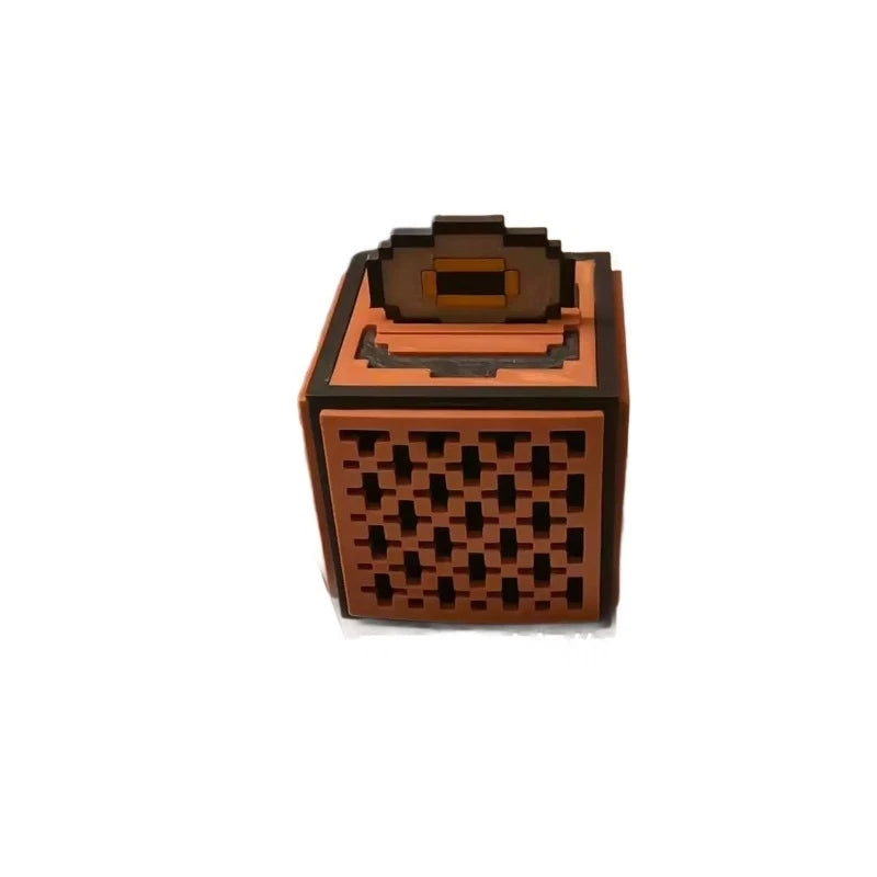 Redstone Music Box Jukebox Pixel Block Model Desktop Figure Toy Tabletop Decor For Kids Teens Gamers Fun Birthday Gift