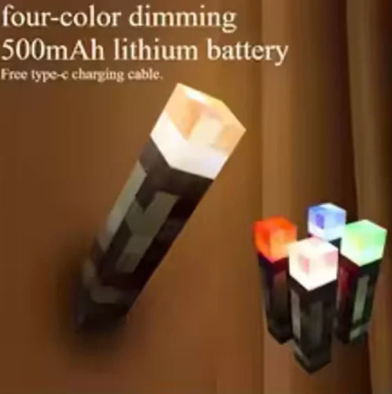 Minecraft Diamond Sword LED Night Light 3D Gamer Desk Lamp USB Charging Glowing Toys for Kids Room Decor, Birthday Gift for Boys