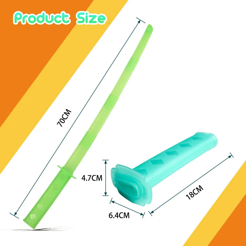 3D Printed Gravity Straight Out Telescopic Samurai Stress Relief Toys Stretchable Cos Props Creative Folding Katana Funny Gifts
