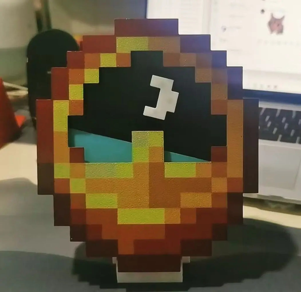 24/12-Hour Mosaic Clock High-Quality Pixel-Style Mc Annoying Villagers Game Clock Sun - Moon Swingable Clock Wall Desk Decor