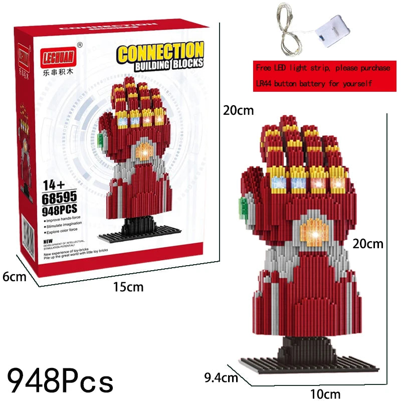 Marvel Legends Avengers Building Blocks Iron Man Spider Man Groot Building Building Blocks Rocket Raccoo Toys Gifts For Children