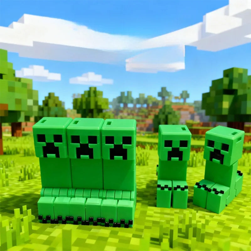 1pcs Creeper [Minecraft] merchandise 3D printed game merchandise articulated ornament, toy gift, trendy toy keychain ornament