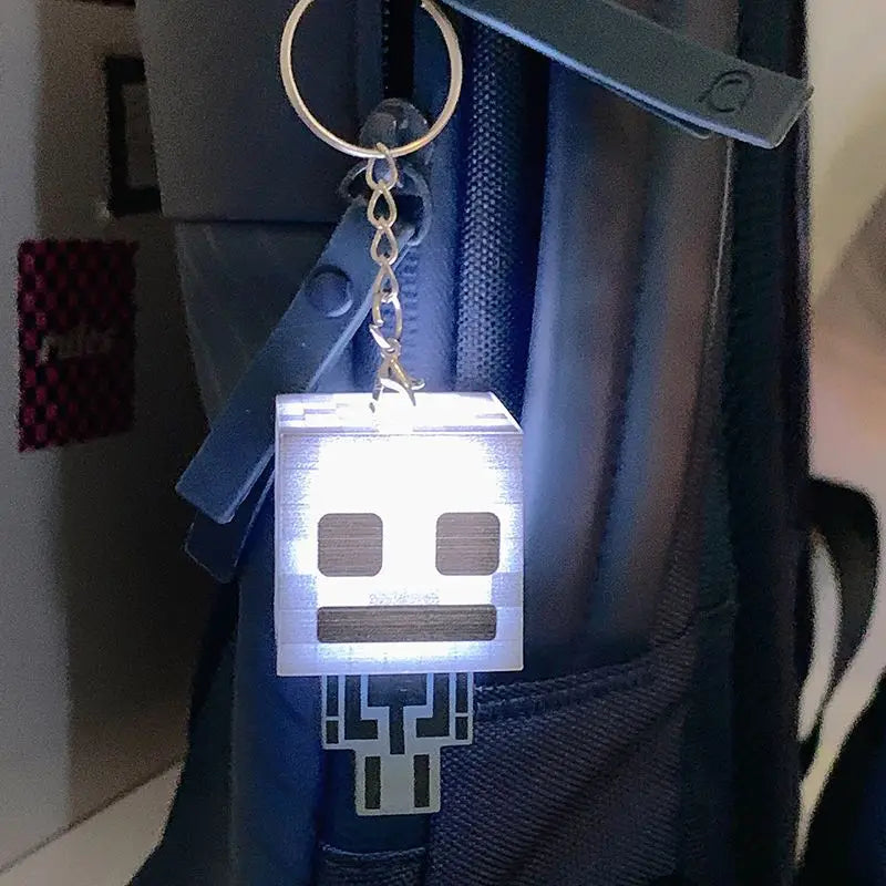 Minecraft Creative Mini Keychain with Glowing Character, Fun Toy and Book Decoration, Perfect Gift for Friend