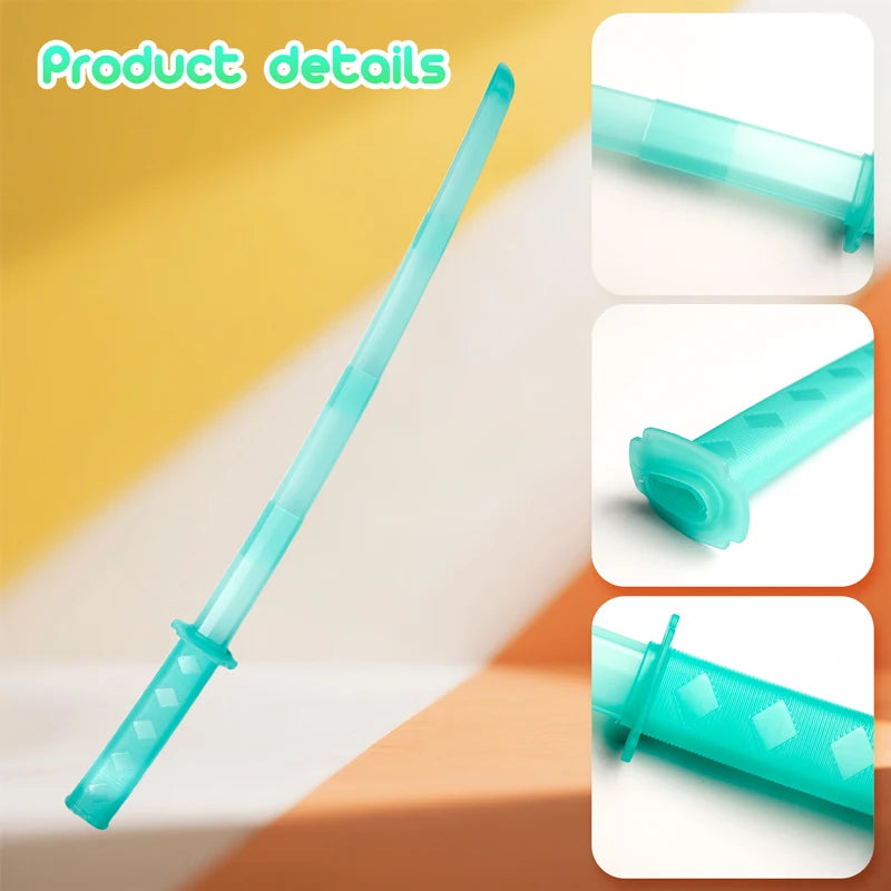 3D Printed Gravity Straight Out Telescopic Samurai Stress Relief Toys Stretchable Cos Props Creative Folding Katana Funny Gifts