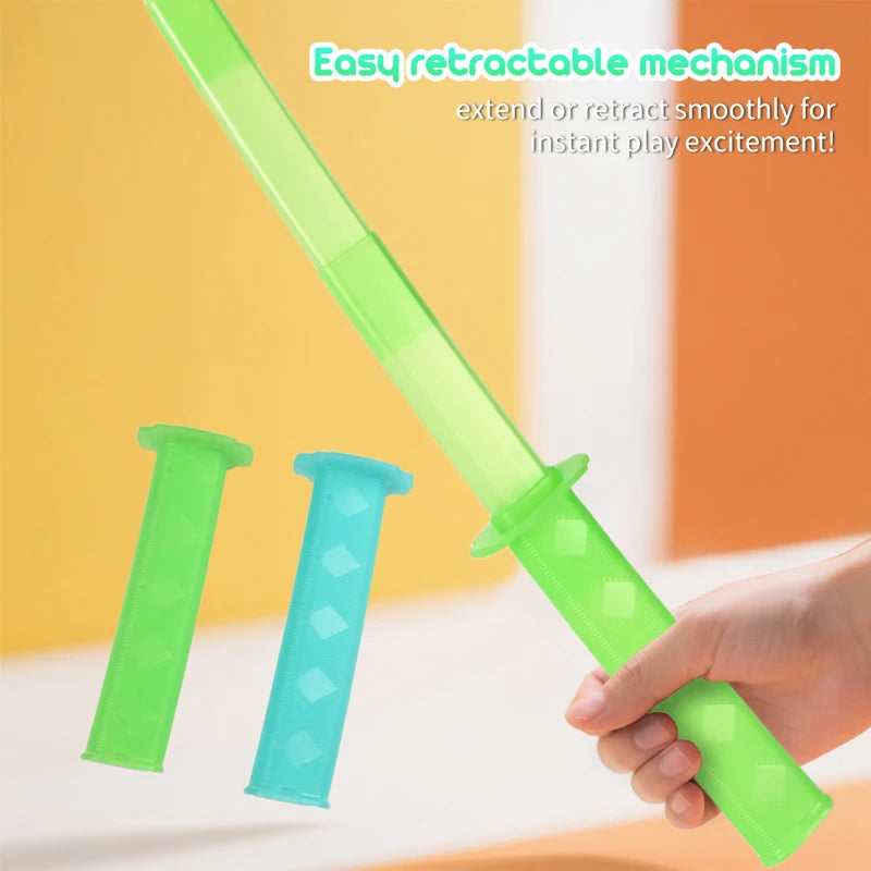 3D Printed Gravity Straight Out Telescopic Samurai Stress Relief Toys Stretchable Cos Props Creative Folding Katana Funny Gifts