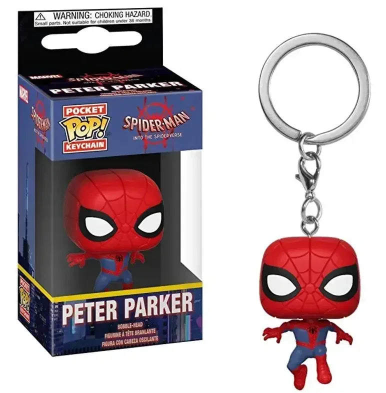FUNKO POP Spider-Man the Spot Spider-GWEN GREEN GOBLIN ZOMBIE HUNTER SPIDEY Peter Parker Mysterio Keychain Vinyl Figure Toys