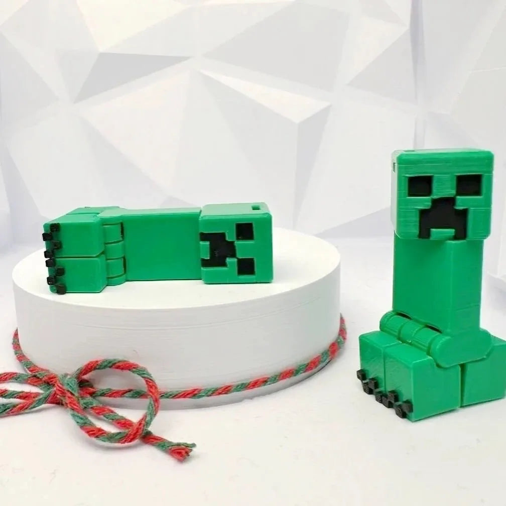 1pcs Creeper [Minecraft] merchandise 3D printed game merchandise articulated ornament, toy gift, trendy toy keychain ornament