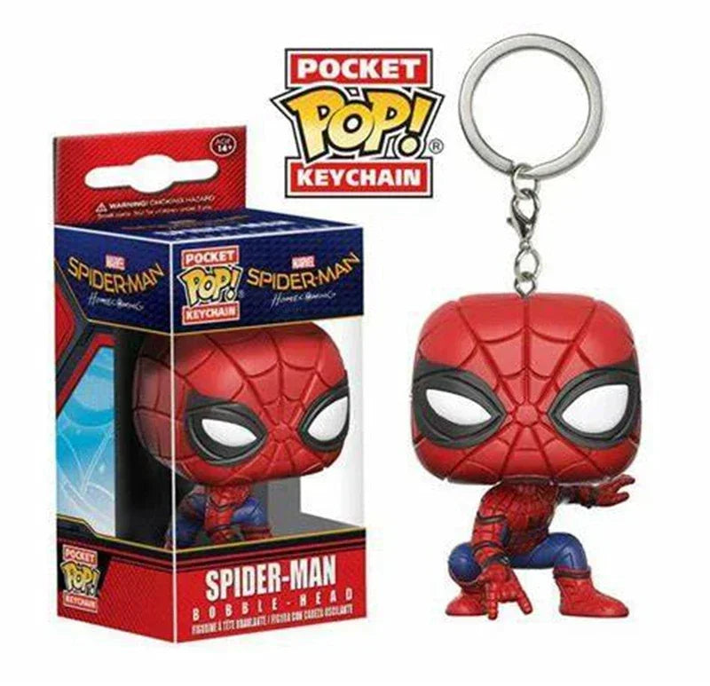 FUNKO POP Spider-Man the Spot Spider-GWEN GREEN GOBLIN ZOMBIE HUNTER SPIDEY Peter Parker Mysterio Keychain Vinyl Figure Toys