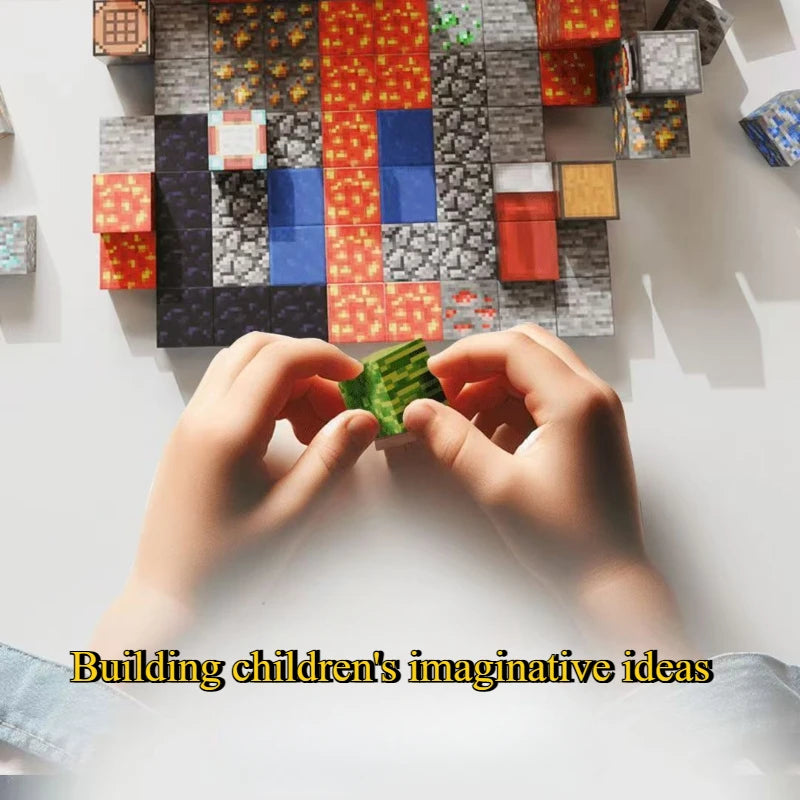DIY Magnetic Building Blocks Toy Build Magnet Creative World minecraft