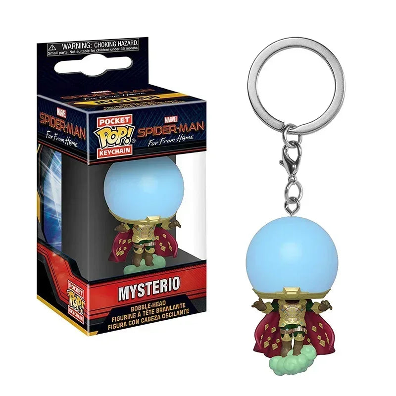 FUNKO POP Spider-Man the Spot Spider-GWEN GREEN GOBLIN ZOMBIE HUNTER SPIDEY Peter Parker Mysterio Keychain Vinyl Figure Toys