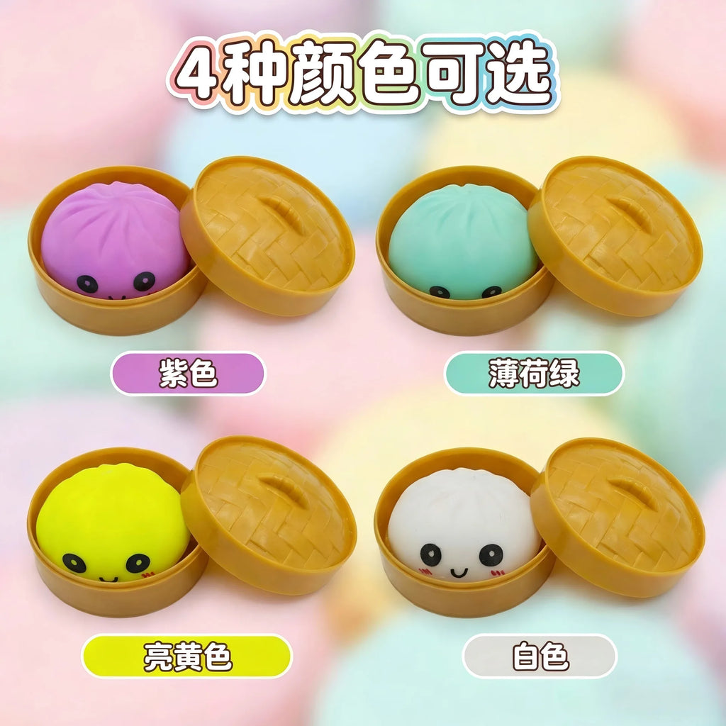 Giant Squishies Dumpling Bun Toy, Slow Rising Glitter Dumpling Stress Ball, Stress Relief Fidget Toy for Home Office Travel toys