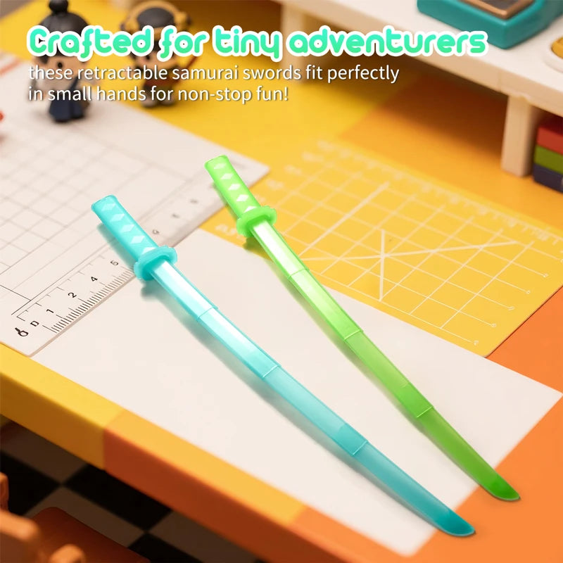3D Printed Gravity Straight Out Telescopic Samurai Stress Relief Toys Stretchable Cos Props Creative Folding Katana Funny Gifts