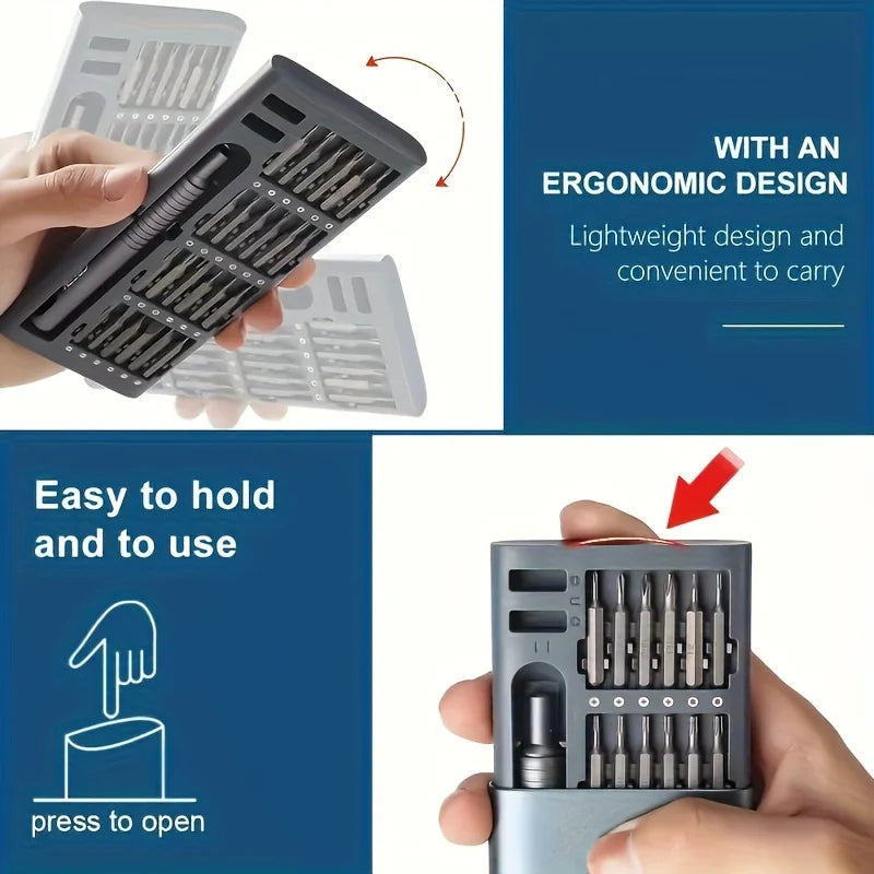 24 in 1 Digital Maintenance Precision Screwdriver Set with Portable Storage Box and Electronic Device Disassembly Tool,Computer