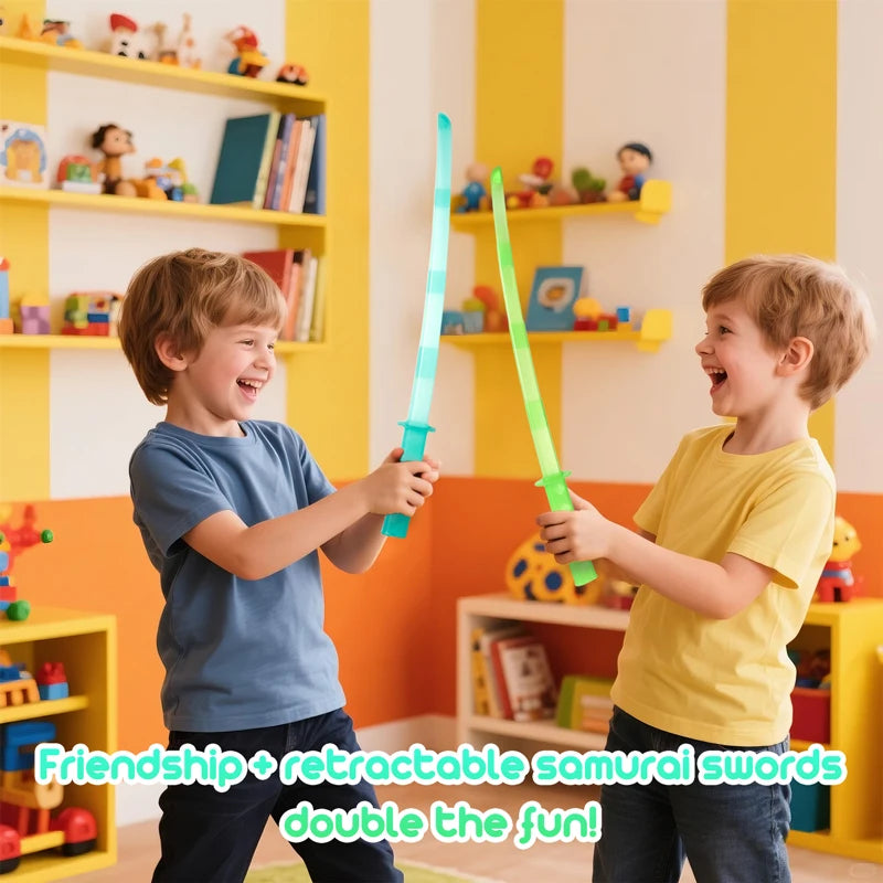 3D Printed Gravity Straight Out Telescopic Samurai Stress Relief Toys Stretchable Cos Props Creative Folding Katana Funny Gifts