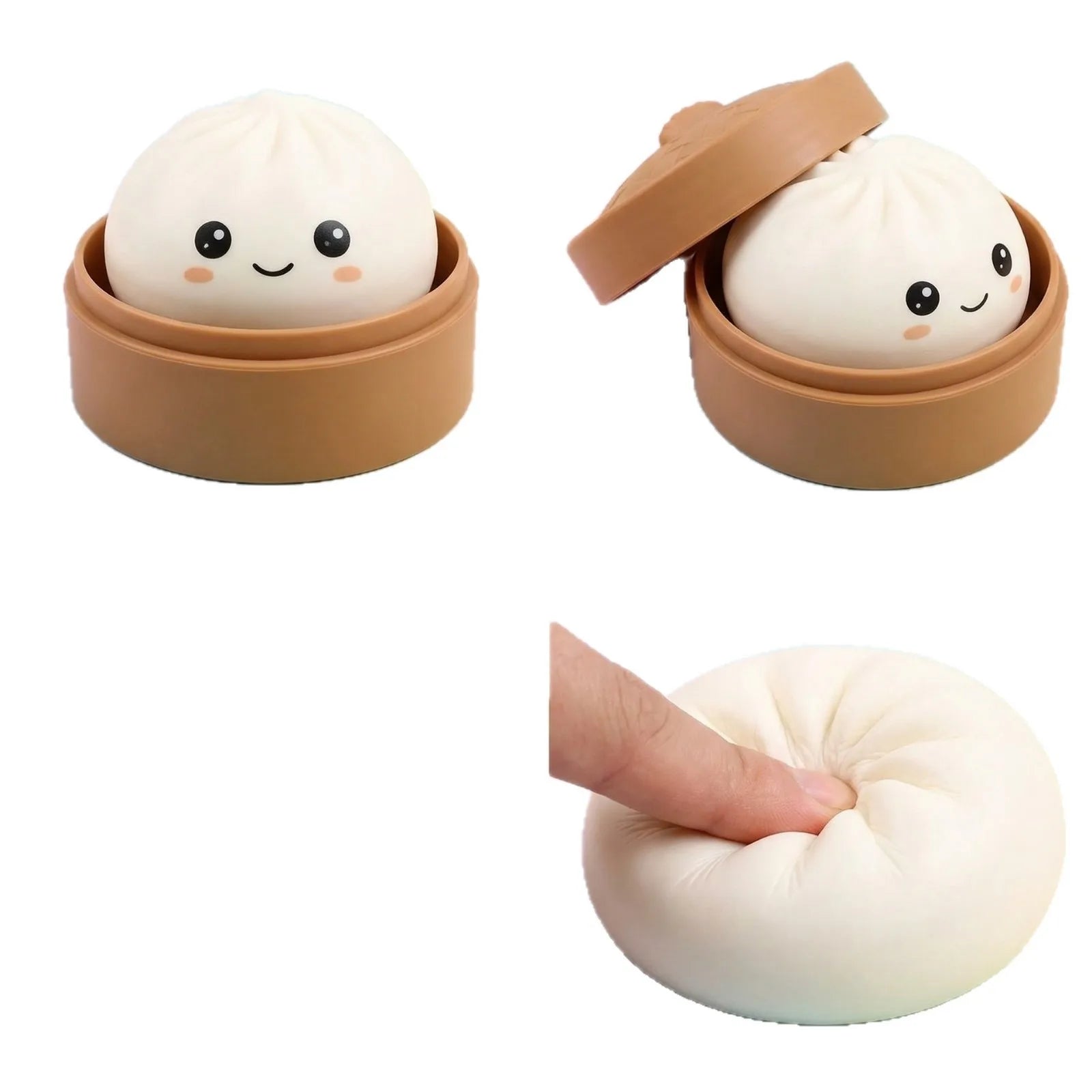 Giant Squishies Dumpling Bun Toy, Slow Rising Glitter Dumpling Stress Ball, Stress Relief Fidget Toy for Home Office Travel toys
