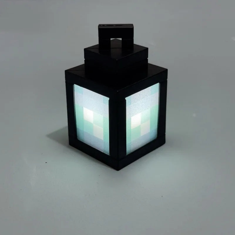 2026 MC Game Luminous Lantern Nightlight Surrounding Pixel Style Tabletop Ornament DIY Interior Atmosphere Light Creativity Toy