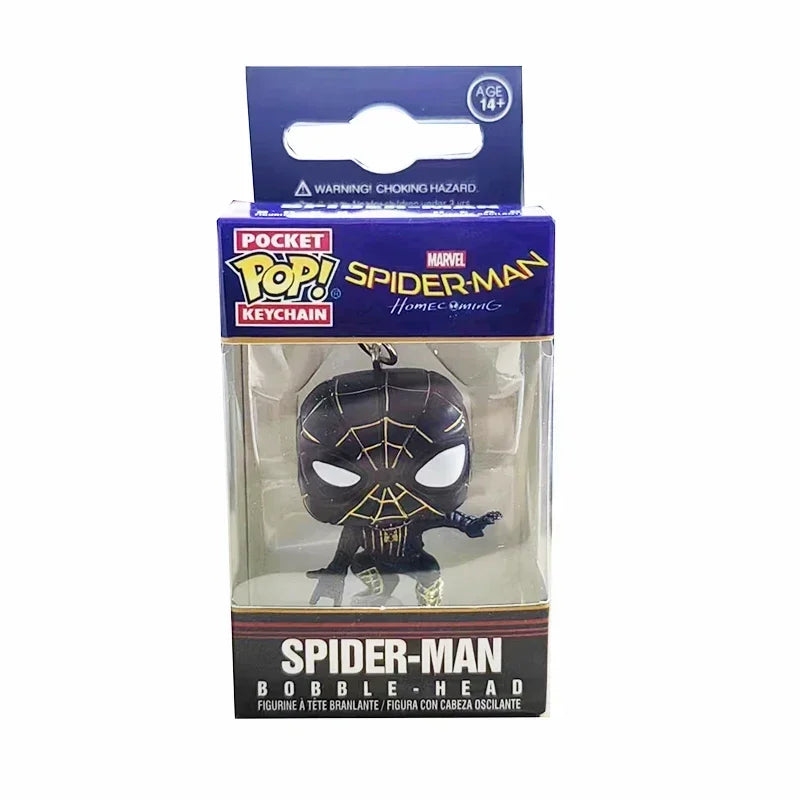 FUNKO POP Spider-Man the Spot Spider-GWEN GREEN GOBLIN ZOMBIE HUNTER SPIDEY Peter Parker Mysterio Keychain Vinyl Figure Toys