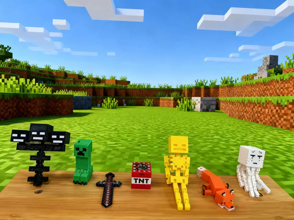 1pcs Creeper [Minecraft] merchandise 3D printed game merchandise articulated ornament, toy gift, trendy toy keychain ornament