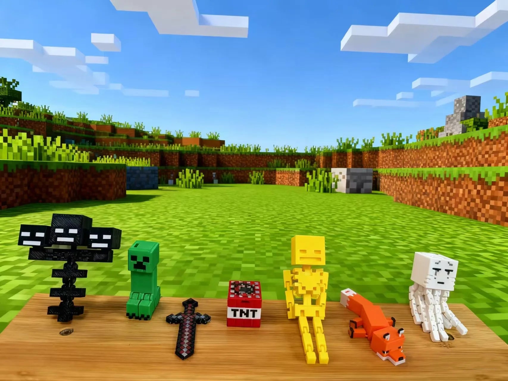 1pcs Creeper [Minecraft] merchandise 3D printed game merchandise articulated ornament, toy gift, trendy toy keychain ornament
