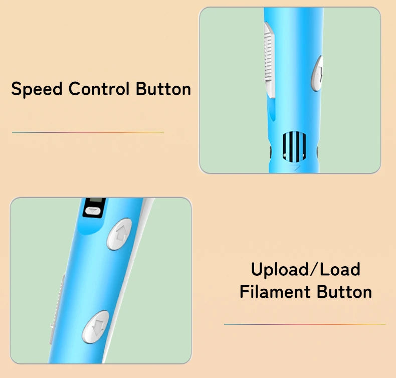 3D Printing Pen New 3D Pen with PLA Filament for Children Kids Creative DIY Pens Child's Birthday Gift Christmas