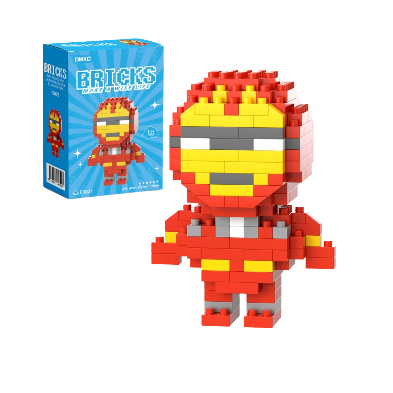 .Spider Man Building Block Deadpool & Venom Iron Man Figure Batman Super Hero Cartoon Character Model Toys for Gifts
