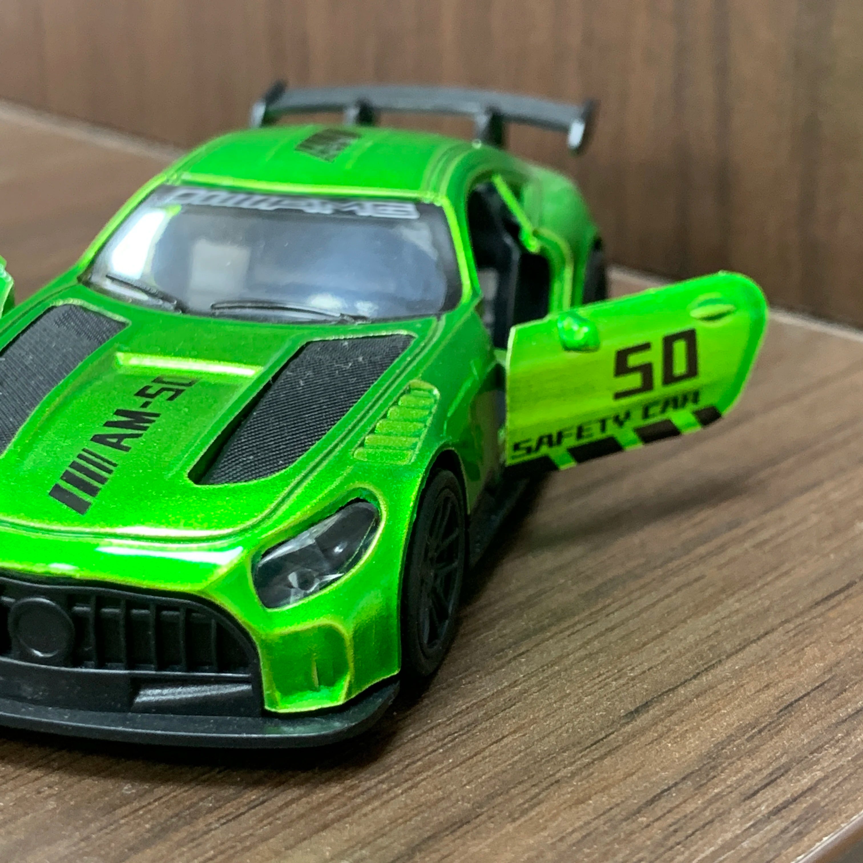 Green AMG GT50 GTR Alloy Diecast Model Car, 1/36 Pull Back Toy Race Car, Collectible Car Ornament, Boy's Favorite Car Toy Gifts