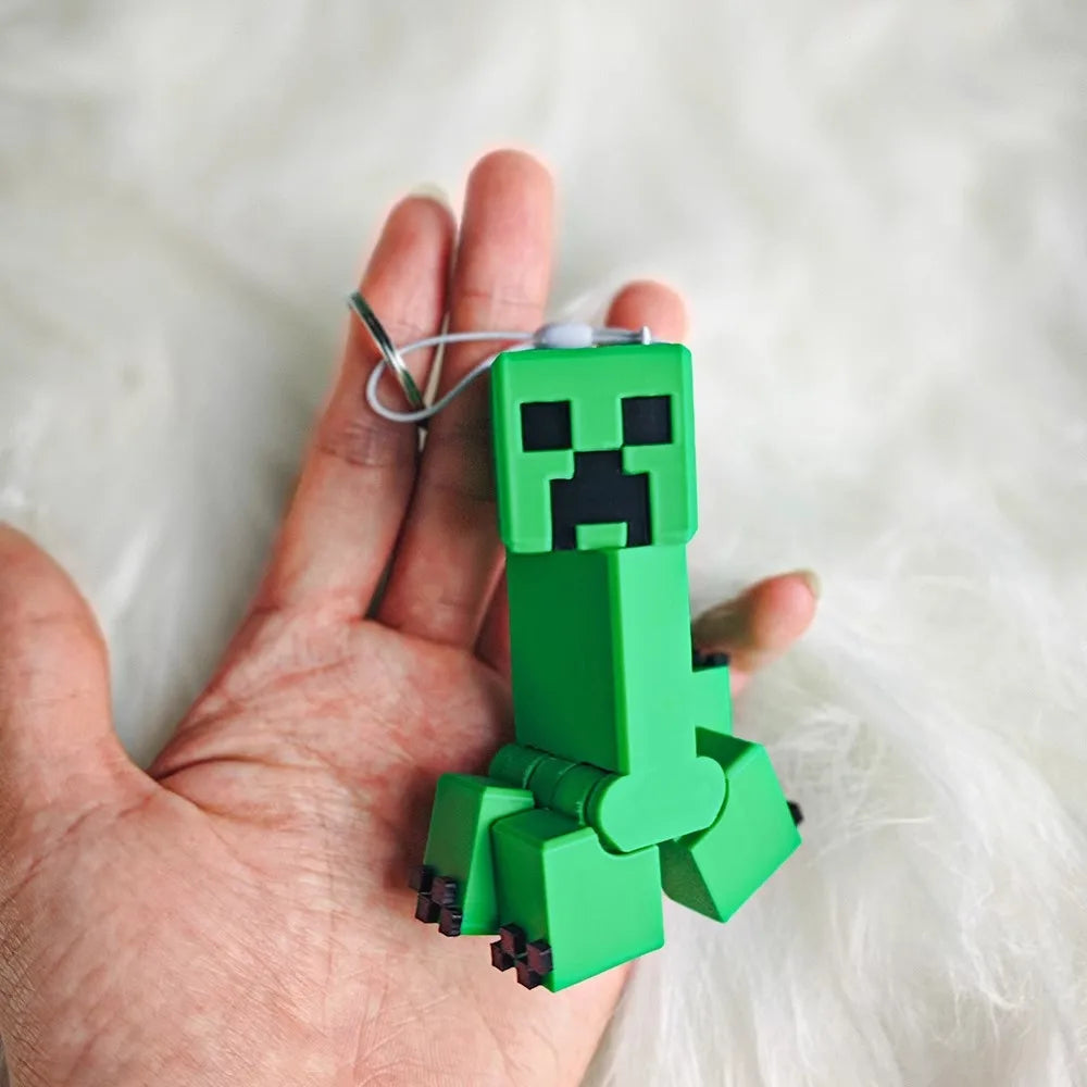 1pcs Creeper [Minecraft] merchandise 3D printed game merchandise articulated ornament, toy gift, trendy toy keychain ornament